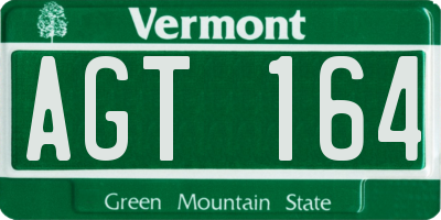 VT license plate AGT164