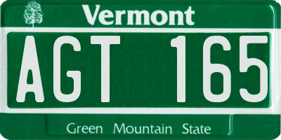 VT license plate AGT165