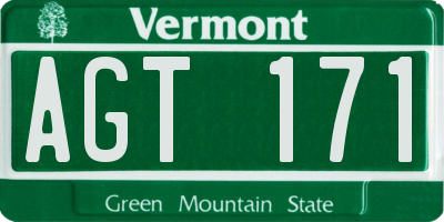 VT license plate AGT171