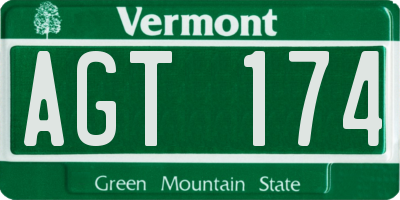 VT license plate AGT174