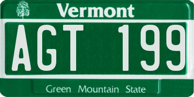 VT license plate AGT199