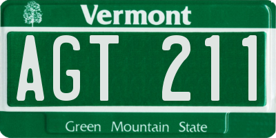 VT license plate AGT211