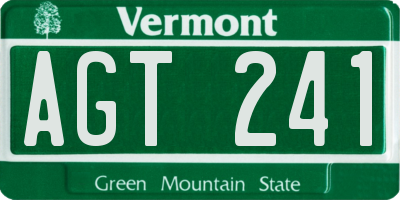 VT license plate AGT241