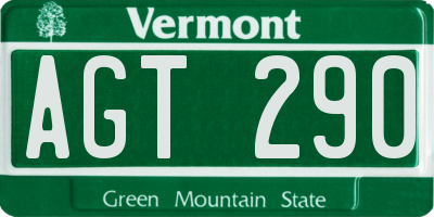 VT license plate AGT290