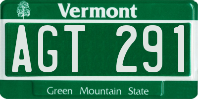 VT license plate AGT291