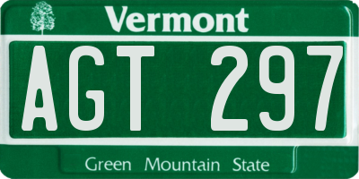 VT license plate AGT297