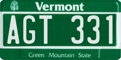 VT license plate AGT331