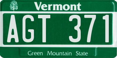 VT license plate AGT371