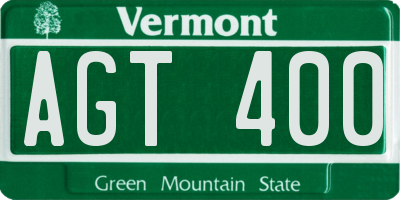 VT license plate AGT400
