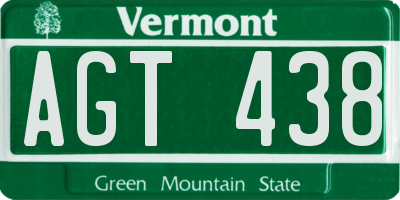 VT license plate AGT438