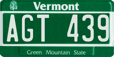 VT license plate AGT439