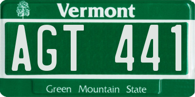 VT license plate AGT441