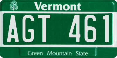 VT license plate AGT461