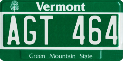 VT license plate AGT464