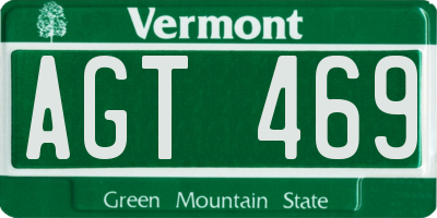 VT license plate AGT469