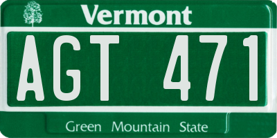 VT license plate AGT471