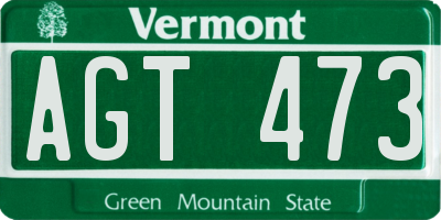 VT license plate AGT473