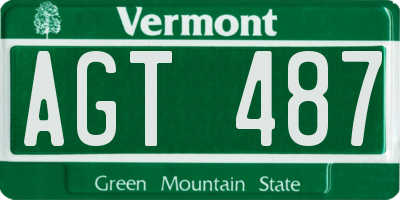 VT license plate AGT487