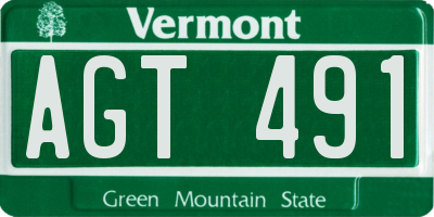 VT license plate AGT491