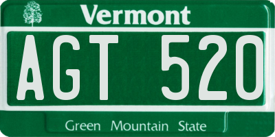 VT license plate AGT520