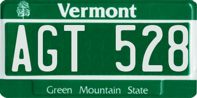 VT license plate AGT528