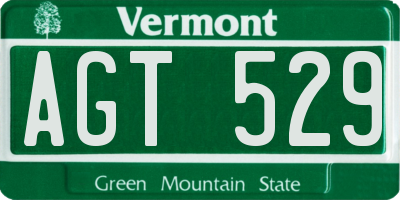VT license plate AGT529