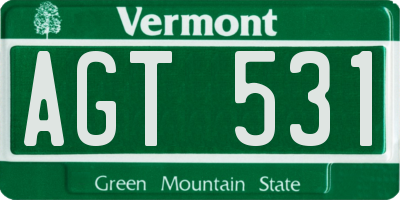VT license plate AGT531