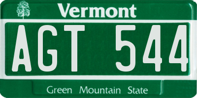 VT license plate AGT544