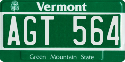 VT license plate AGT564