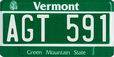 VT license plate AGT591