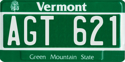 VT license plate AGT621