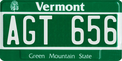 VT license plate AGT656