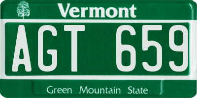 VT license plate AGT659