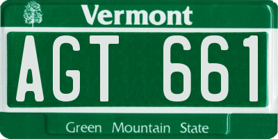 VT license plate AGT661