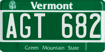 VT license plate AGT682