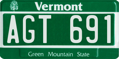 VT license plate AGT691