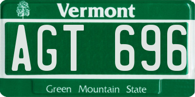 VT license plate AGT696