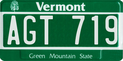 VT license plate AGT719