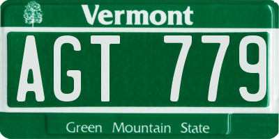 VT license plate AGT779