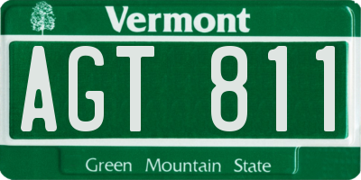 VT license plate AGT811