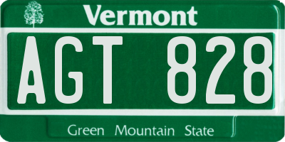 VT license plate AGT828