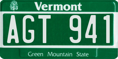 VT license plate AGT941