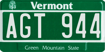 VT license plate AGT944