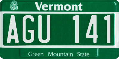 VT license plate AGU141