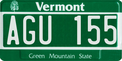 VT license plate AGU155