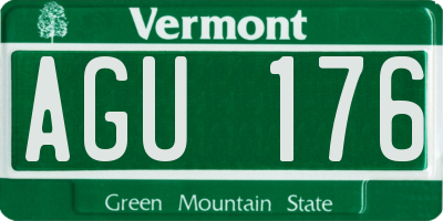 VT license plate AGU176