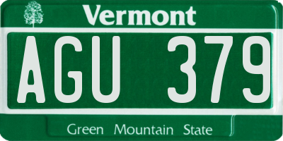 VT license plate AGU379