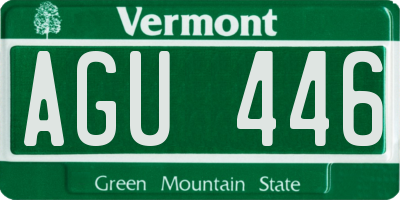 VT license plate AGU446