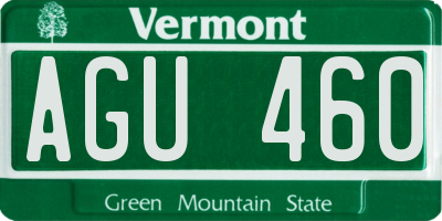 VT license plate AGU460