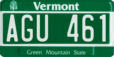 VT license plate AGU461